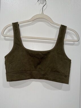 Danskin Intimated Olive Green Scoop Neck Sports Bra size xlarge NWOT